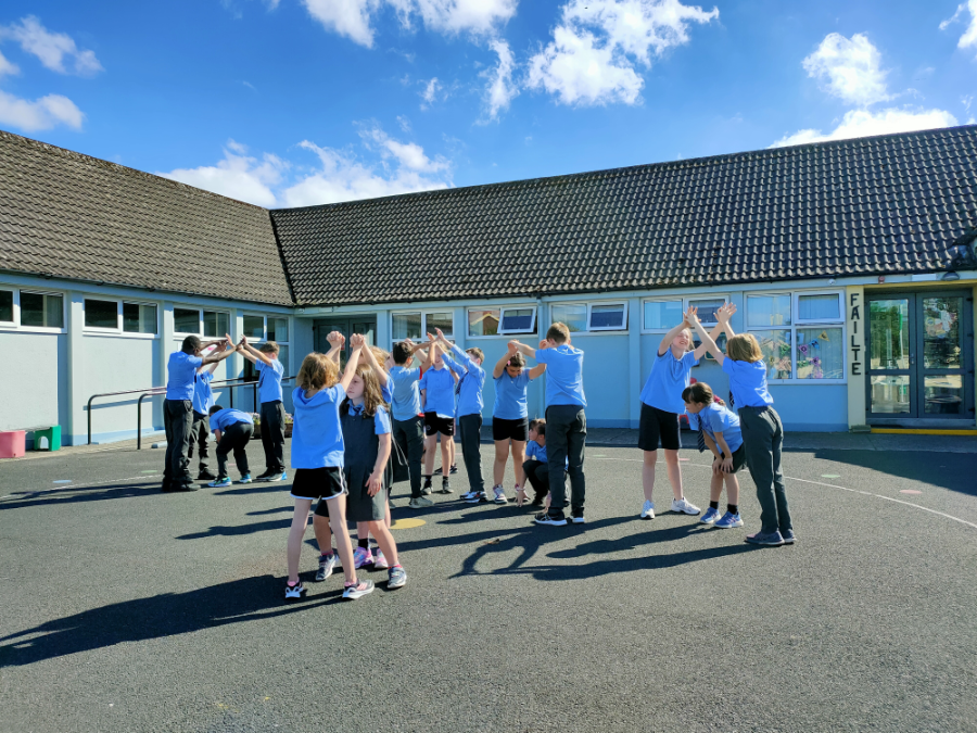 Morning Meetings at the front of the school